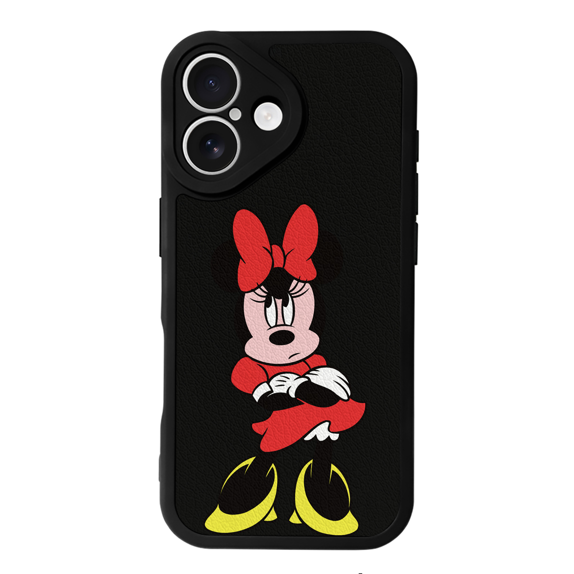 （画像用） ミッキーマウス Mickey Mouse 【iPhone 16シリーズ対応】シリコンスマホケース（レザー調） 材質：シリコン